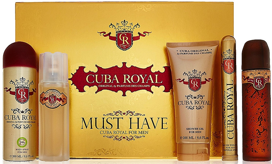 Cuba Royal Must Have - Набір (edt/100ml + ash 100ml + sh/gel/200ml + deo/200ml + edt/35ml) — фото N1