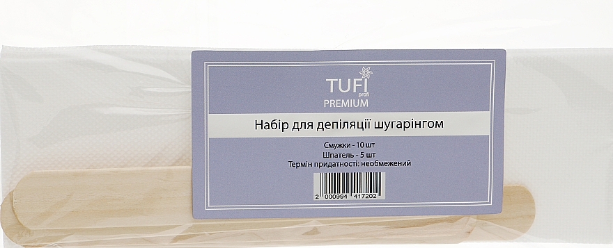 Набір для депіляції шугарингом "Premium" - Tufi Profi (hairrem/strips/10pcs + putty/knife/5pcs) — фото N1