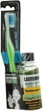 Парфумерія, косметика Набір - Johnson & Johnson Stay White + Green Tea, салатова (toothbrush/1шт + rinser/95ml)