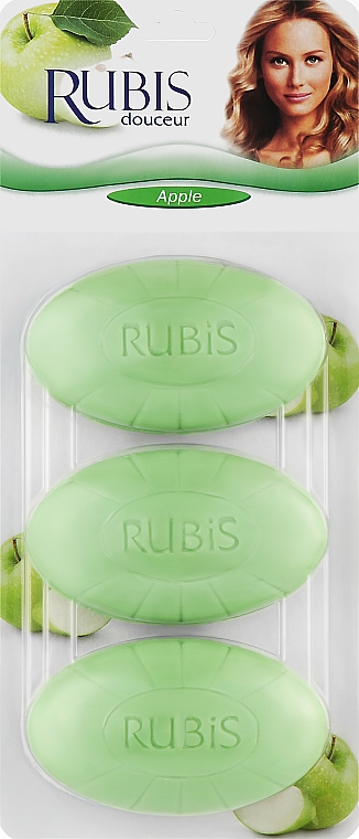 Мыло "Яблоко" в блистере - Rubis Care Apple Blister Soap — фото N1