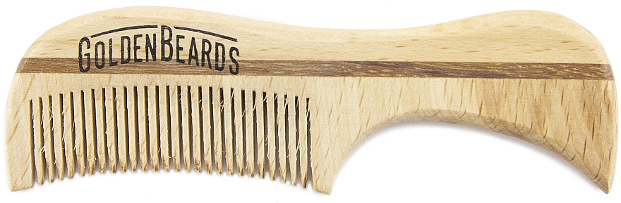 Гребінець для вусів з екодерева, 7,5 см - Golden Beards Eco Moustache Comb — фото N1
