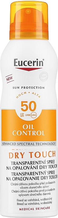 Солнцезащитный спрей для тела - Eucerin Sun Protection Transparent Sun Spray Dry Touch SPF 50