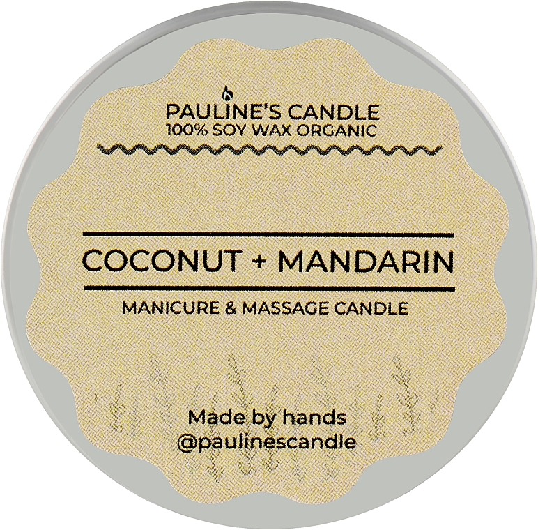 Массажная свеча "Кокос и мандарин" - Pauline's Candle Coconut & Mandarin Manicure & Massage Candle