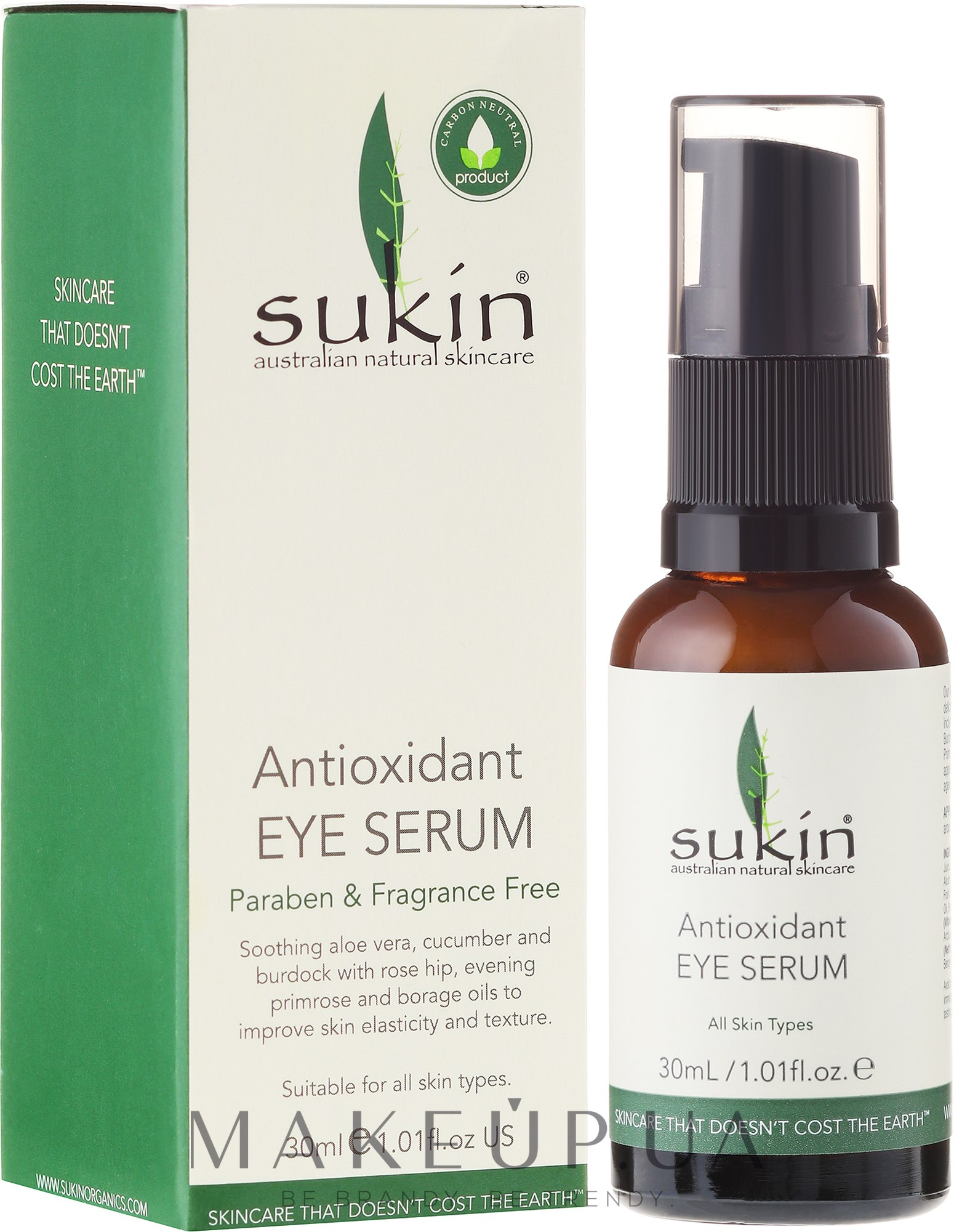 Сироватка для шкіри навколо очей - Sukin Antioxidant Eye Serum — фото 30ml