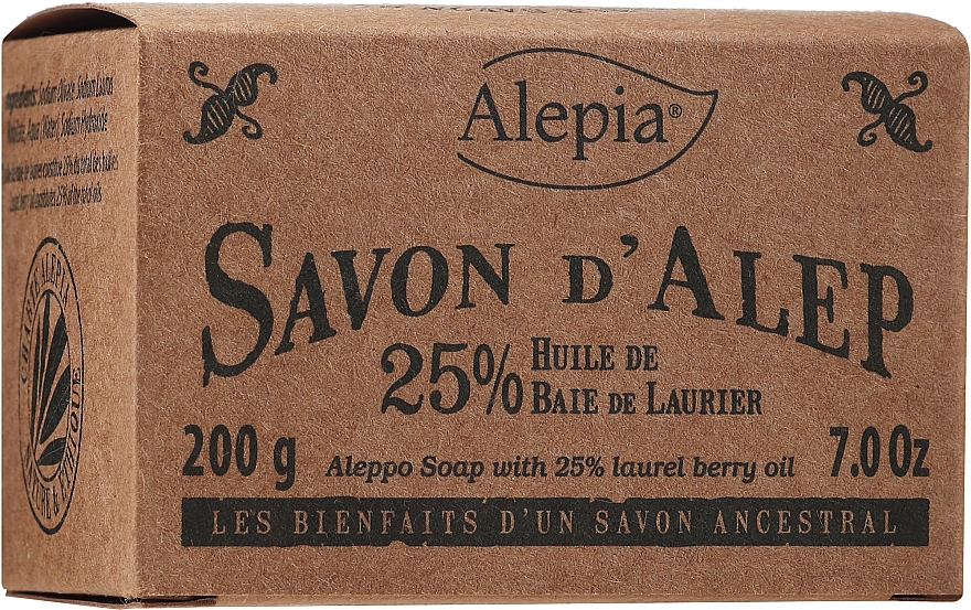 Мыло c лавровым маслом, 25% - Alepia Soap 25% Laurel — фото N1