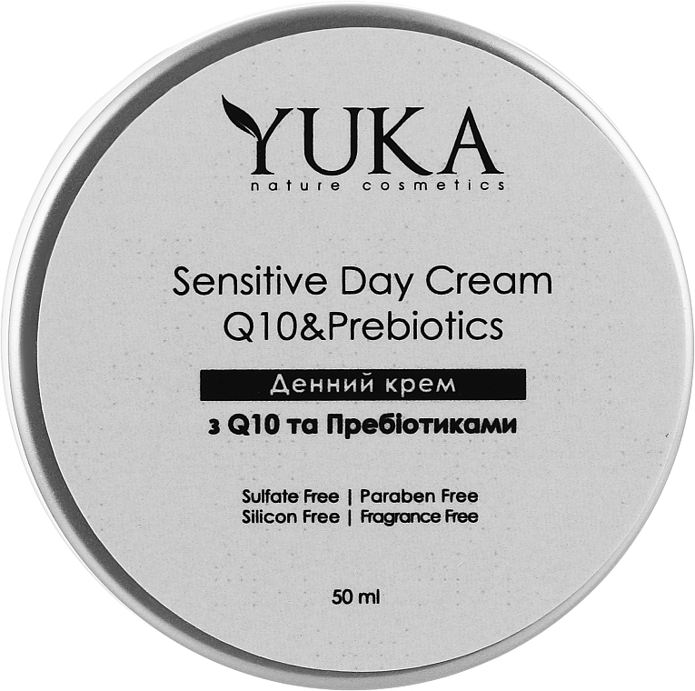 Дневной крем для лица с Q10 и пребиотиками - Yuka Sensitive Day Cream Q10 Prebiotics 
