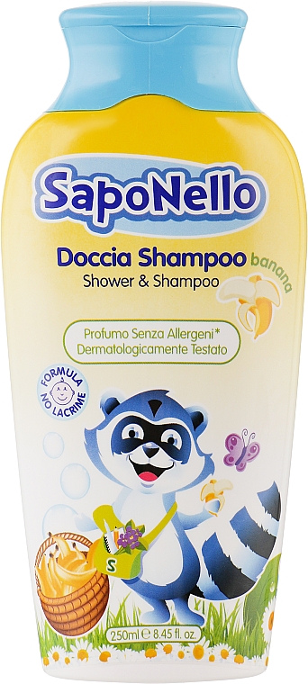 Шампунь і гель для душу для дітей - SapoNello Shower and Hair Gel Banana