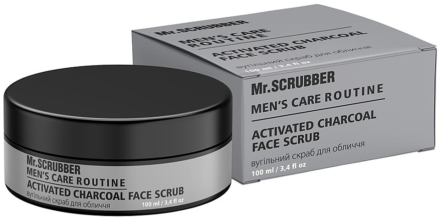Угольный скраб для лица - Mr.Scrubber Men`s Care Routine Activated Charcoal Face Scrub — фото N1