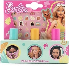 Духи, Парфюмерия, косметика Набор для дизайна ногтей - Kokomo Barbie Nail Polish & Nail Stickers Gift Set 