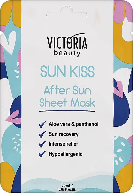 Тканинна маска для обличчя - Victoria Beauty Sun Kiss After Sun Sheet Mask — фото N1