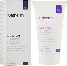 Матувальний крем для жирної і комбінованої шкіри обличчя - Ivatherm Ivapur Mat Matifying Cream — фото N1