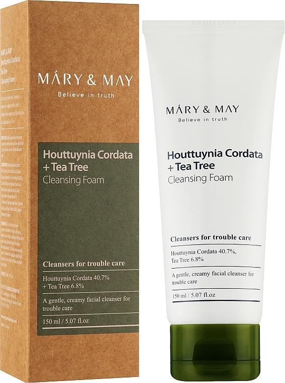 УЦІНКА Очищувальна пінка для проблемної шкіри - Mary & May Houttuynia Cordata+Tea Tree Cleansing Foam * — фото N2