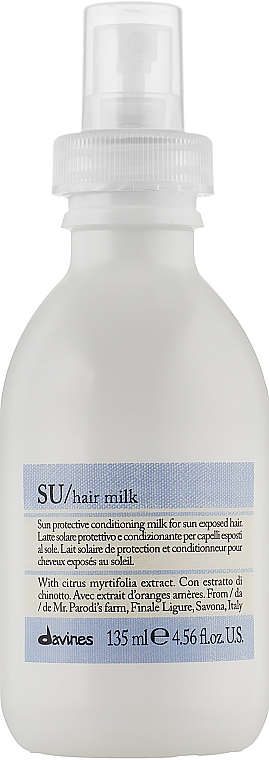 Захисне зволожуюче молочко-кондиціонер для волосся - Davines SU Protective Conditioning Hair Milk — фото N3