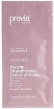 Парфумерія, косметика Засіб для гладкості і блиску - Previa Smoothing Keratin Straightening Leave-in Gloss (пробник)