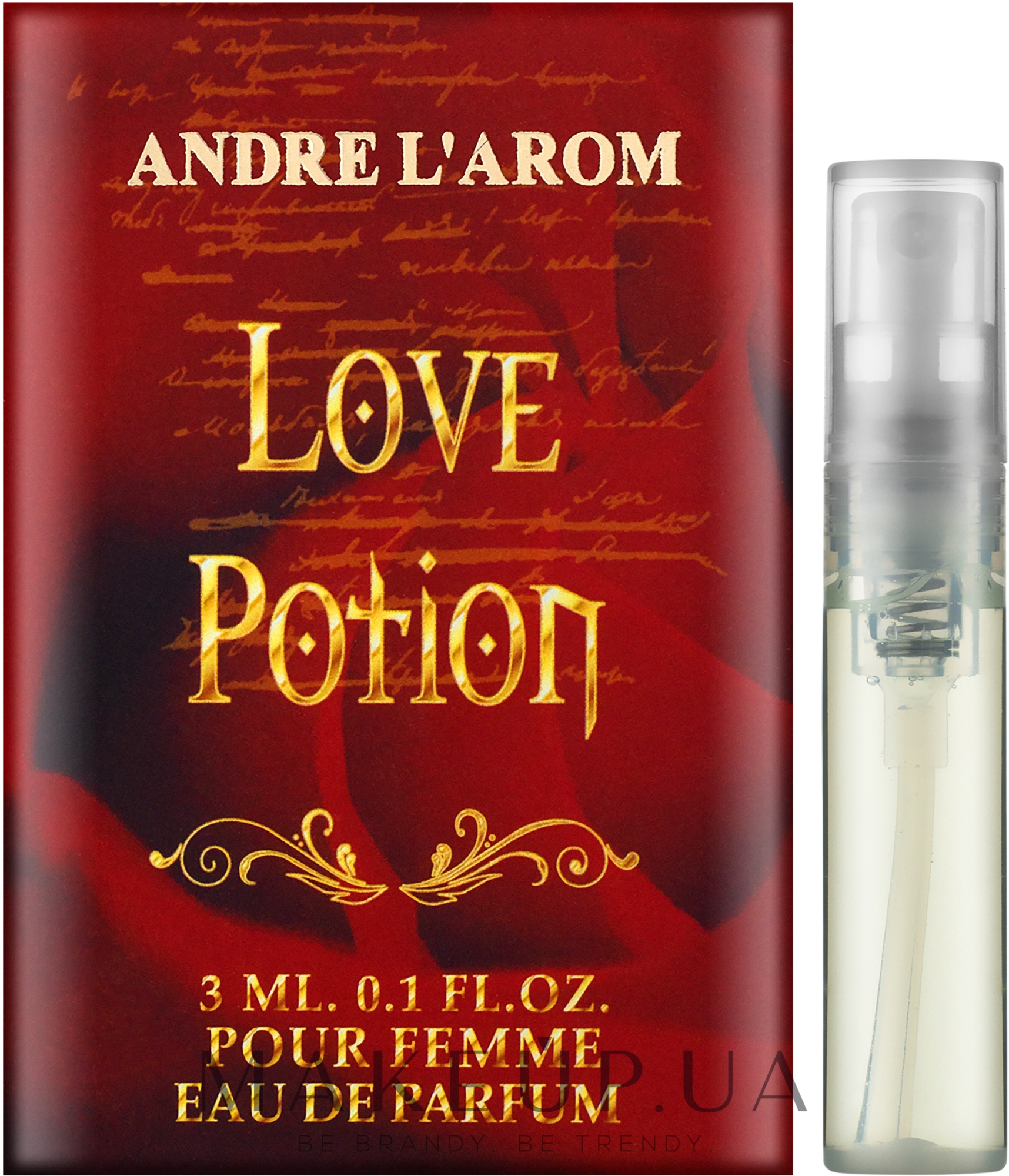 Andre L'arom Love Potion - Парфюмированная вода (пробник) — фото 3ml