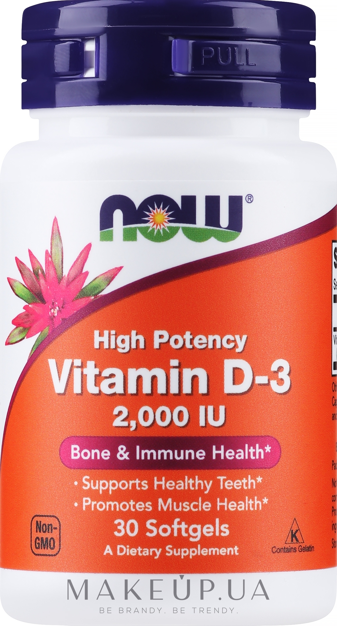 Вітамін D-3 високоактивний - Now Foods Vitamin D-3 High Potency 2000 IU Softgels — фото 30шт