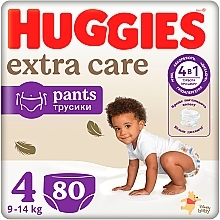 Підгузки-трусики Extra Care розмір 4, 9-14 кг, 80 шт. - Huggies  — фото N1