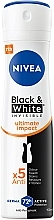 Парфумерія, косметика Антиперспірант "Чорне та Біле. Невидимий" - NIVEA Black & White Invisible Ultimate Impact 5in1 Antyperspirant Spray