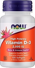 Желатиновые капсулы "Витамин Д3" - Now Foods Vitamin D3 2000 IU — фото N1