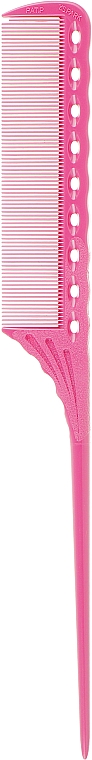Гребінець з м'яким хвостиком, 215 мм. - Y.S.Park Professional 115 Tail Combs Pink — фото N1