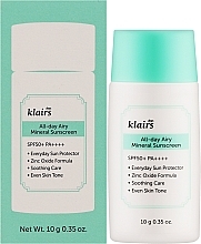 М’який мінеральний сонцезахисний крем - Klairs All-day Airy Mineral Sunscreen (міні) — фото N2