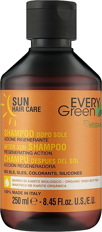 Шампунь для волосся - EveryGreen Sun Shampoo Rigenerante — фото N1