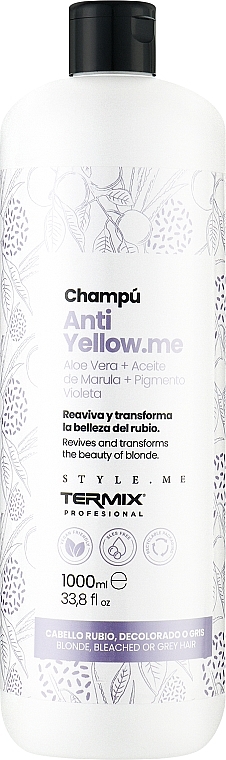 Шампунь против желтизны для светлых волос - Termix Style.Me Anti Yellow.me Shampoo — фото N2
