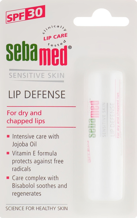 Гігієнічна помада для губ - Sebamed Sensitive Skin Lip Defense Balm SPF30 — фото N1