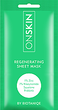 Парфумерія, косметика Тканинна маска для обличчя - Biotaniqe OnSkin Regenerating Sheet Mask