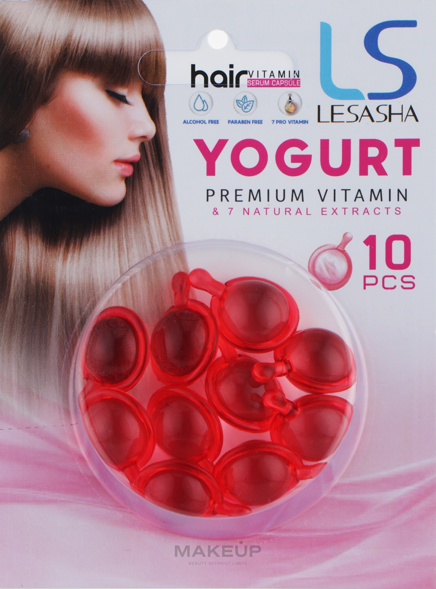 Тайські капсули для волосся з йогуртом - Lesasha Hair Serum Vitamin Yogurt — фото 10шт