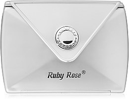 Зеркало двухстороннее конверт, серебро - Ruby Rose Delux Two-Way Mirror — фото N2