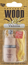 Духи, Парфюмерия, косметика Ароматизатор подвесной "Vanilla" - Fresh Way Wood