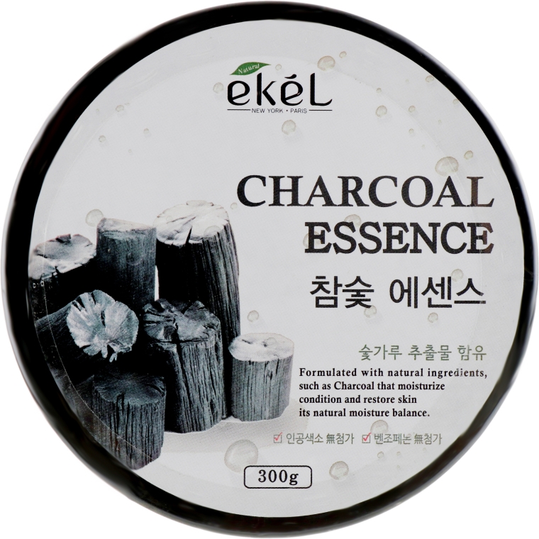 Успокаивающий гель с древесным углем - Ekel Charcoal Essence Soothing Gel — фото N1