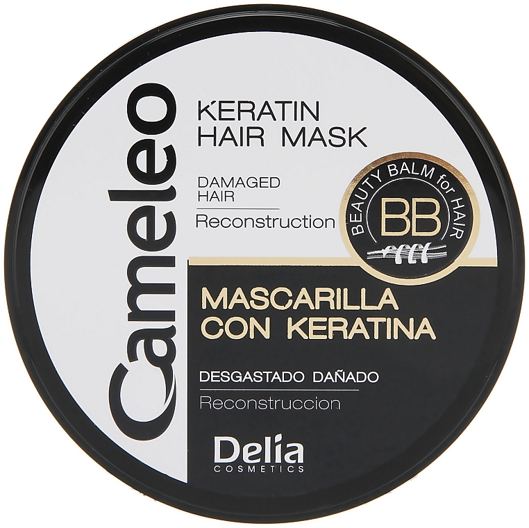 Кератиновая маска-реконструкция волос - Delia Cameleo Keratin Hair Mask  — фото N3