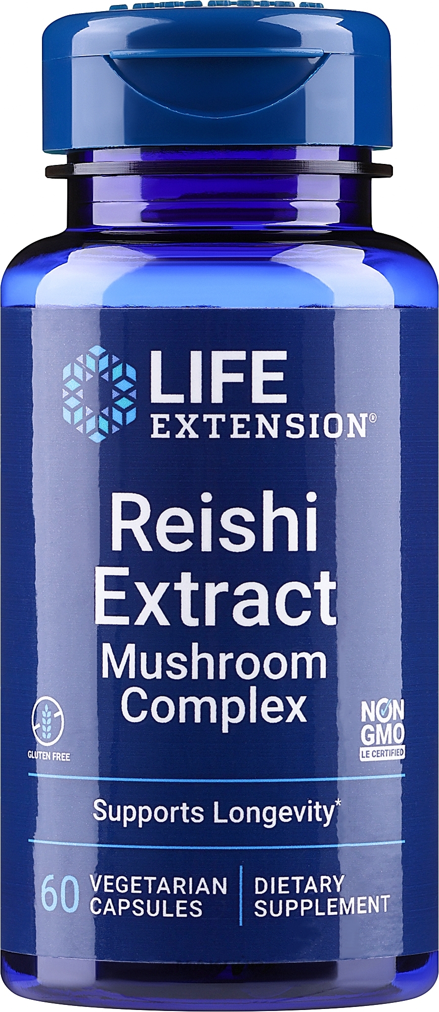Пищевая добавка "Грибы рейши" - Life Extension Reishi Extract Mushroom Complex — фото 60шт