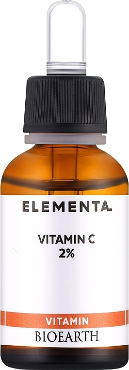 Сироватка для обличчя "Вітамін С 2%" - Bioearth Elementa Vitamin C 2%