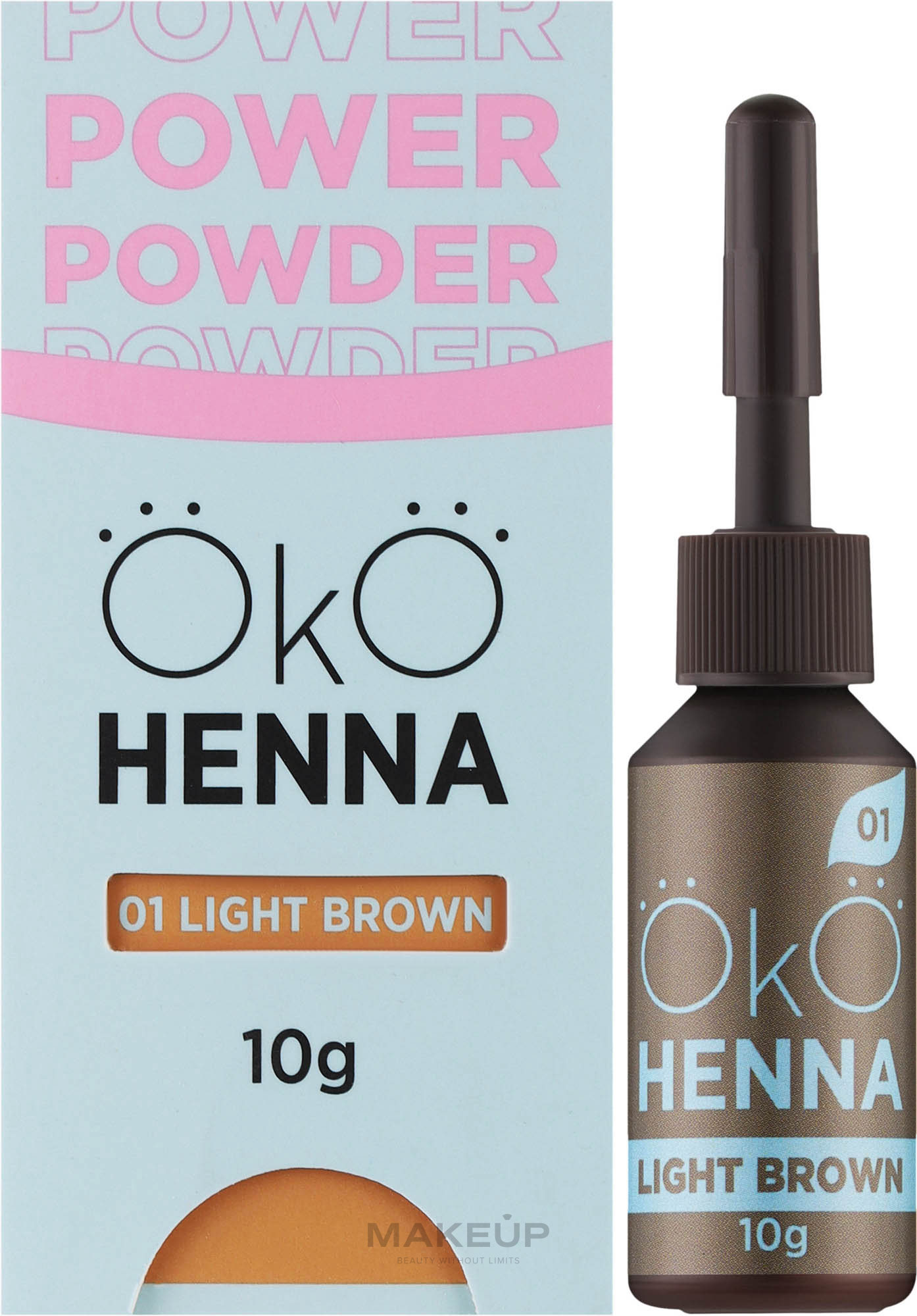 Хна для брів - OkO Lash & Brow OkO Henna Power Powder — фото 01 - Light Brown