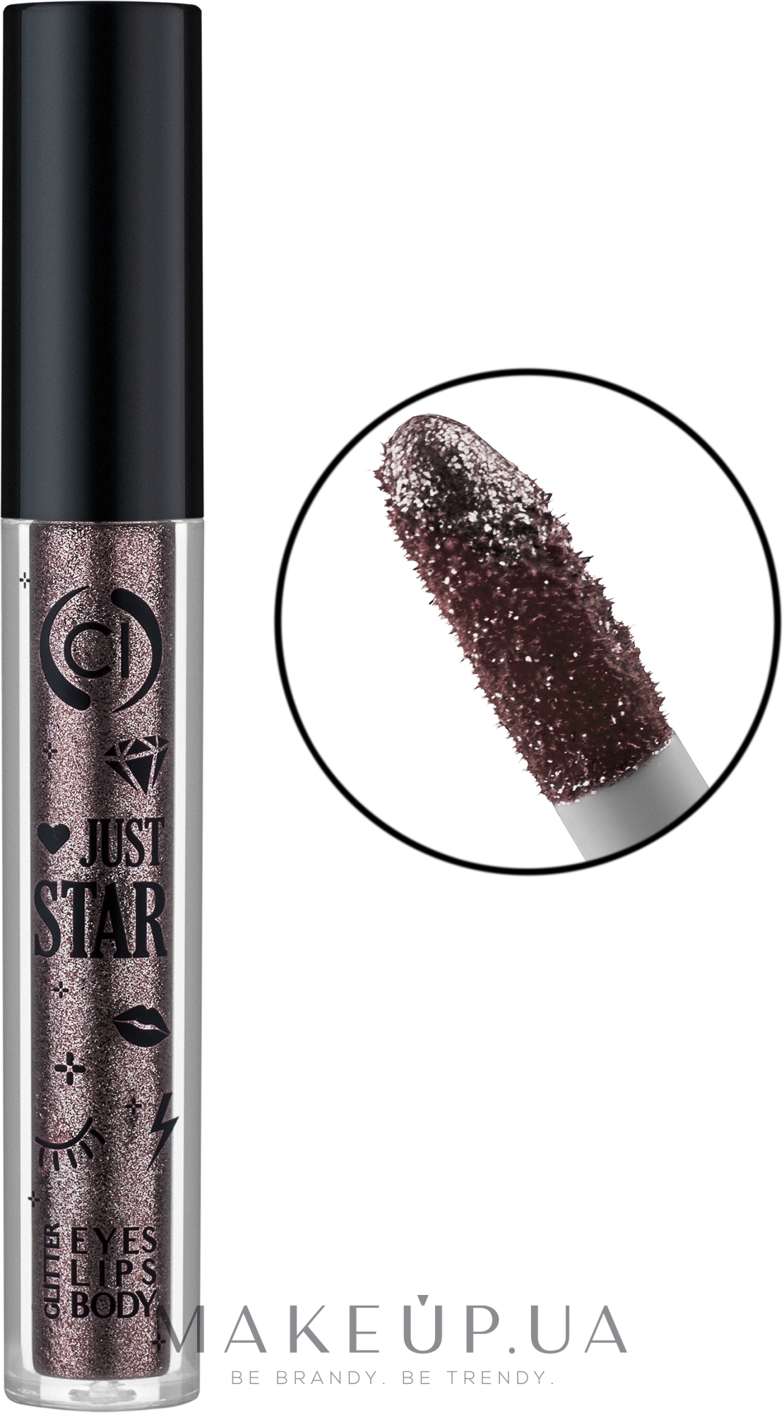 Жидкий глиттер для лица - Colour Intense Just Star Glitter — фото 102 - Bright Chocolate