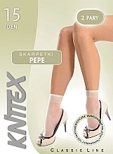Шкарпетки жіночі "Pepe" 15 Den, 2 пари, naturel - Knittex — фото N1