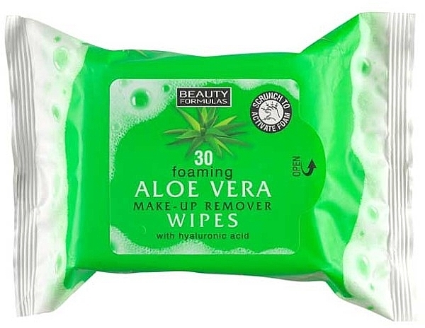 Очищувальні серветки з алое вера - Beauty Formulas Cleansing Wipes With Aloe Vera — фото N1