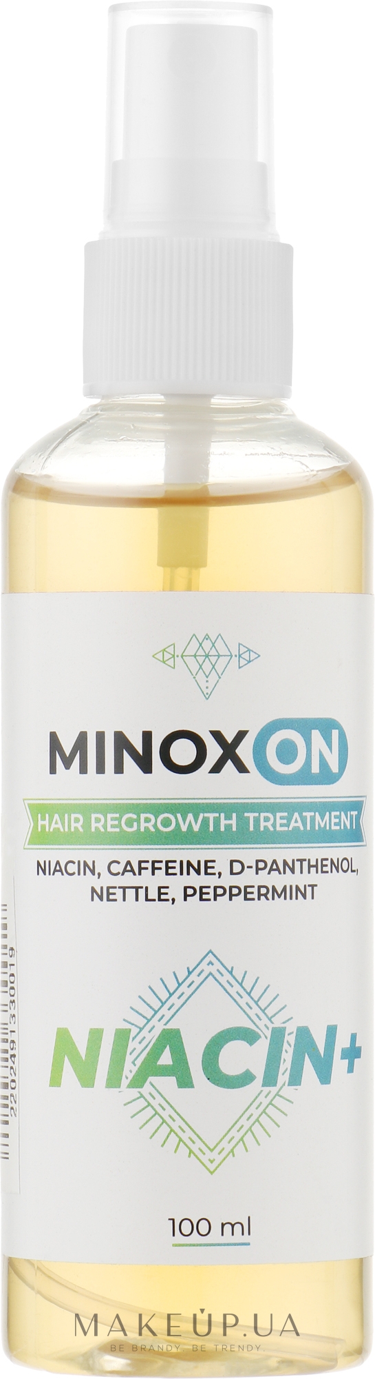 Лосьйон для росту волосся з нікотиновою кислотою - Minoxon Hair Regrowth Treatment Niacin + — фото 100ml