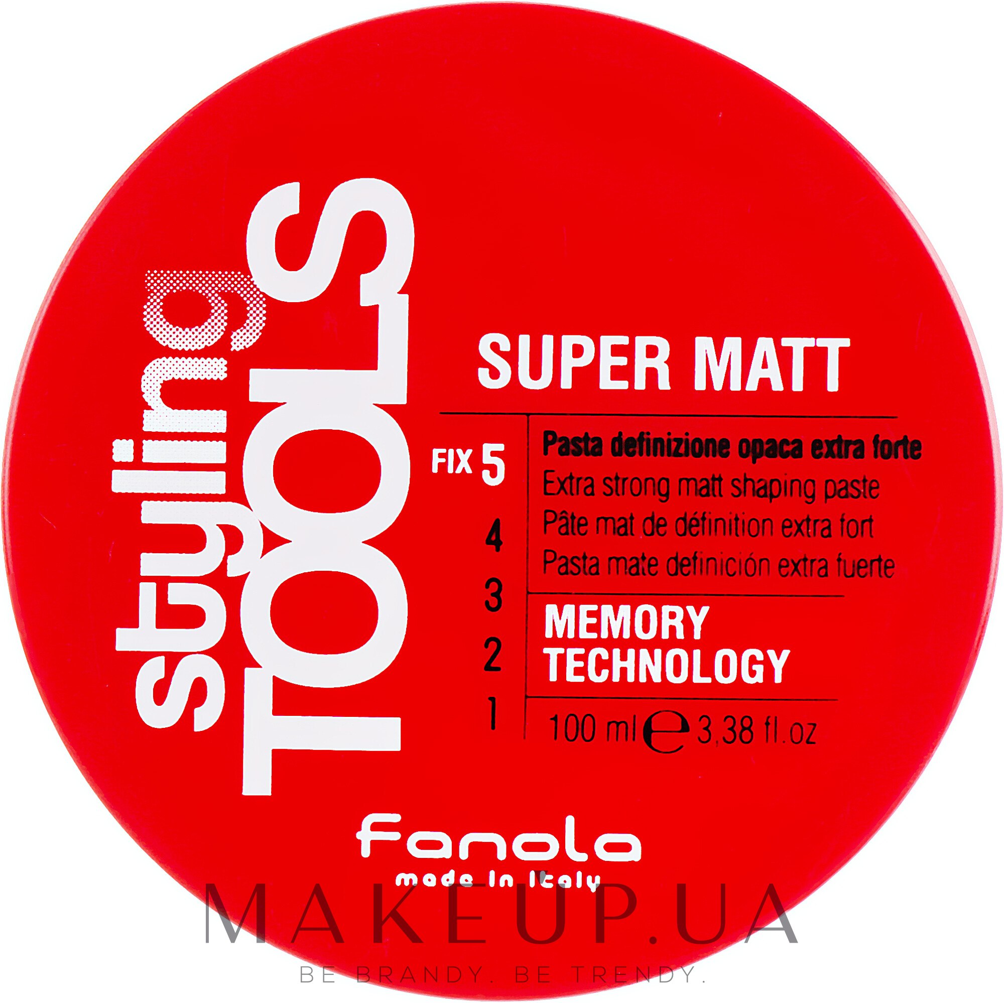 Матовая паста экстрасильной фиксации - Fanola Tools Super Matt Paste — фото 100ml