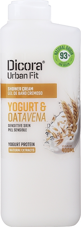 Кремовий гель для душу "Протеїновий йогурт і вівсянка" - Dicora Urban Fit Shower Cream Protein Yogurt & Oats Avena
