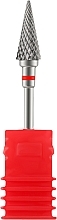 Насадка для фрезера твердосплав "Конус", червона - Vizavi Professional — фото N1