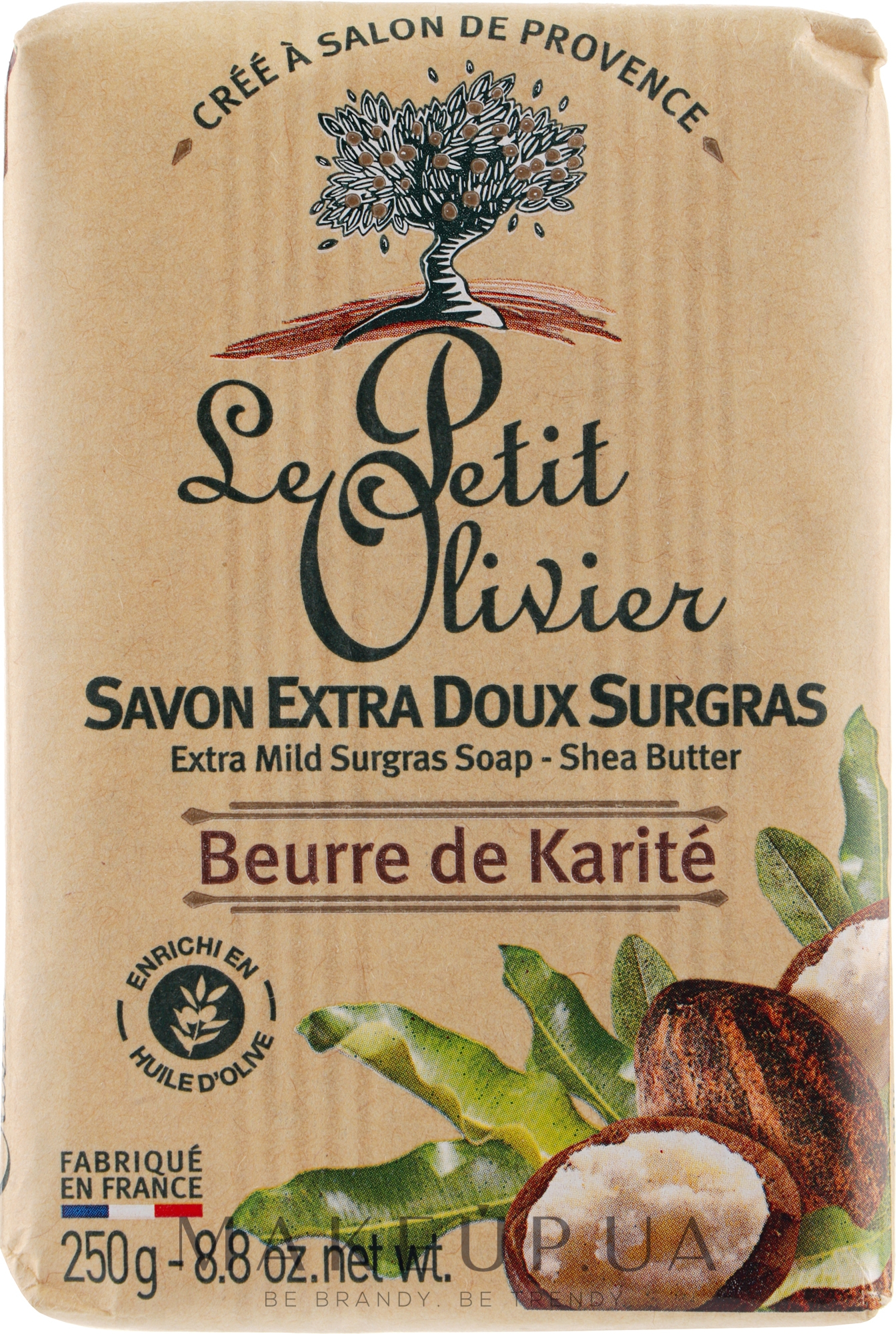 Мыло экстранежное, с экстрактом масла ши - Le Petit Olivier Vegetal Oils Soap — фото 250g
