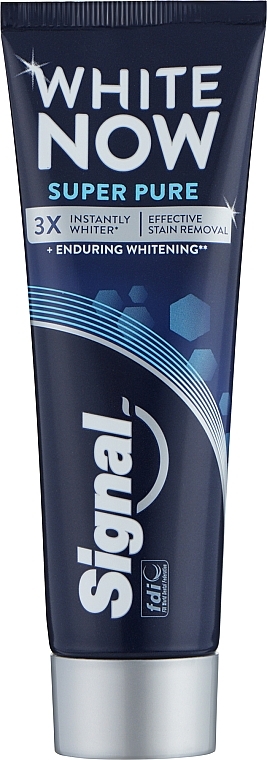 Зубна паста для чоловіків з відбілювальним ефектом - Signal White Now Men Super Pure — фото N1