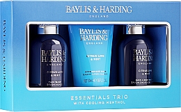 Набор - Baylis & Harding Men's Citrus Lime & Mint (hair/b/wash/100ml + a/sh/balm/50ml + face/wash/100ml) — фото N1