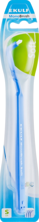 Монопучкова зубна щітка м'яка, синя - Ekulf — фото N1