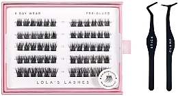 Набір - Lola's Lashes Soft Wisp Pre-Glued Lashes Set (eyelashes/42pcs + applicator/1pcs) — фото N1