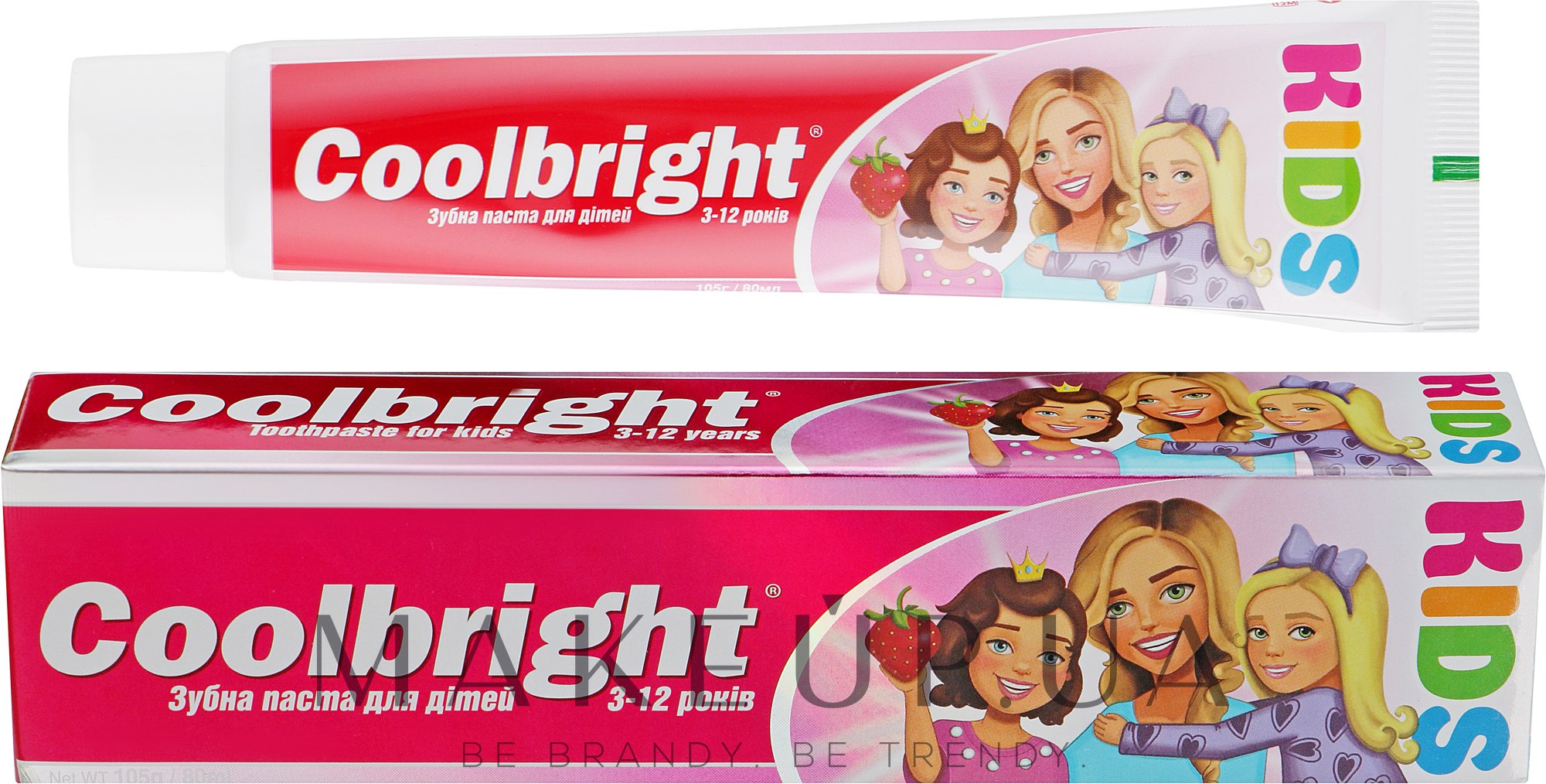 Дитяча зубна паста - Coolbright Kids Girls — фото 75ml